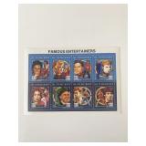 Famous Entertainers Commemorative Stamp Set -...