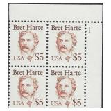 $5 Bret Hart Writer Plate Block