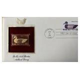 Folk Art Series Mallard Decoy Gold Stamp...