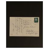 Vintage Postauto Stamped Postcard