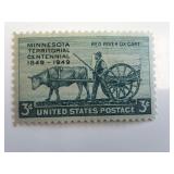 1949 3c Minnesota Territory Centennial Stamp