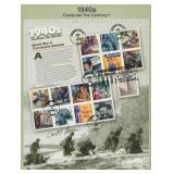 USPS Celebrate The Century 1940s Sheet of Fifteen