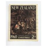 1960 New Zealand Rembrandt Christmas Stamp