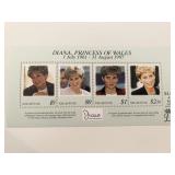 Diana Princess of Wales commemorative stamp set