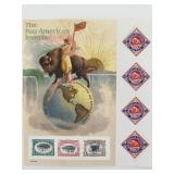Pan-American Inverts Stamp Sheet