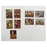 Set of 9 US Bicentennial 1975 stamps