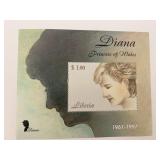 Liberia Diana Princess of Wales commemorative...