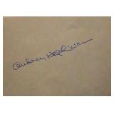 Audrey Hepburn signature slip