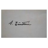 Albert Einstein signed slip