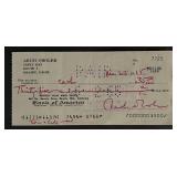 Arch Oboler signed check