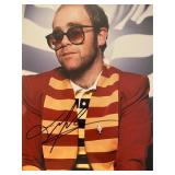 Elton John signed photo