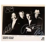 Crosby, Stills, & Nash facsimile signed promo...