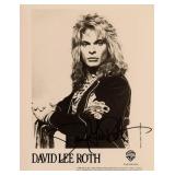 David Lee Roth facsimile signed promo photo