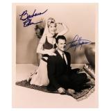Barbara Eden and Larry Hagman facsimile signed...