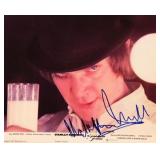 Malcolm McDowell facsimile signed A Clockwork...