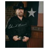 Chuck Norris facsimile signed photo