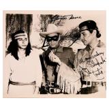 Clayton Moore and Jay Silverheels signed movie...