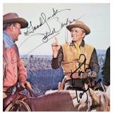 John Wayne and Kirk Douglas facsimile signed...