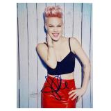 Pink facsimile signed photo
