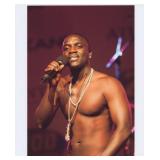 Akon facsimile signed photo