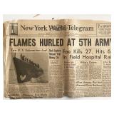 WWII 1944 New York World Telegram Original...
