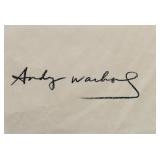 Andy Warhol signed slip
