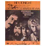 Creedence Clearwater Revival signed sheet music