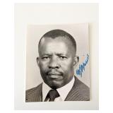 Botswana President Quett Masire signed photo card