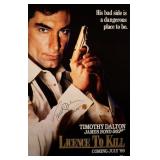 James Bond in License to Kill signed movie poster