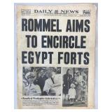 Daily News Original 1942 Vintage Newspaper