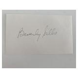 Opera singer Beverly Sills original signature