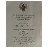1997 Bill Clinton Inauguration invitation
