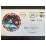 Astronauts Takao Doi and John Fabian and Bob...