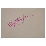 Elizabeth Taylor signature slip