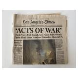 LA Times September 13th 2001- ACT of War