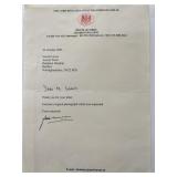 House of Lords Baron Dholakia Signed Letter