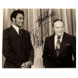 Bob Hope & George Foreman signed portrait photo