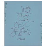 The Platters signed signed note