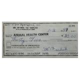 MLB Umpire Al Barlick signed check
