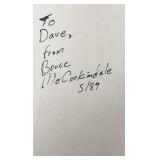 DC Comic Book Artist Bruce McCorkindale signed...
