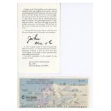 Jim Irwin signed check and High Flight...