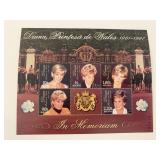 Diana Princess of Wales commemorative stamp set