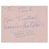 Hoosier Hotshots original signatures dated...