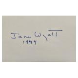 Star Trek Jane Wyatt original signature