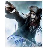 Johnny Depp signed Pirates of the Caribbean...