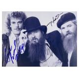 ZZ Top facsimile band signed photo