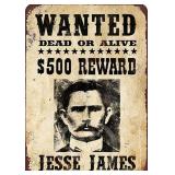 Jesse James Wanted Poster Reprint