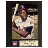 Hank Aaron facsimile signed photo