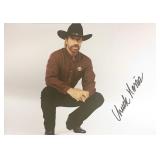 Chuck Norris facsimile signed photo