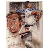 NY Yankees Mickey Mantle facsimile signed photo